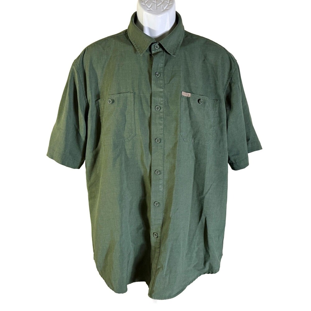 ORVIS Men's Short Sleeve Button Down Outdoor Shirt Green Large - Picture 1 of 5